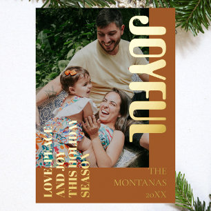 Joyeux Moderne Vacances Famille Photo Gingerbread