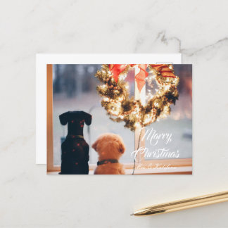 Joyeux moment de Noël doux avec carte postale de c