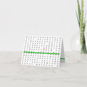 Joyeux Mot de Noël Recherche carte de puzzle