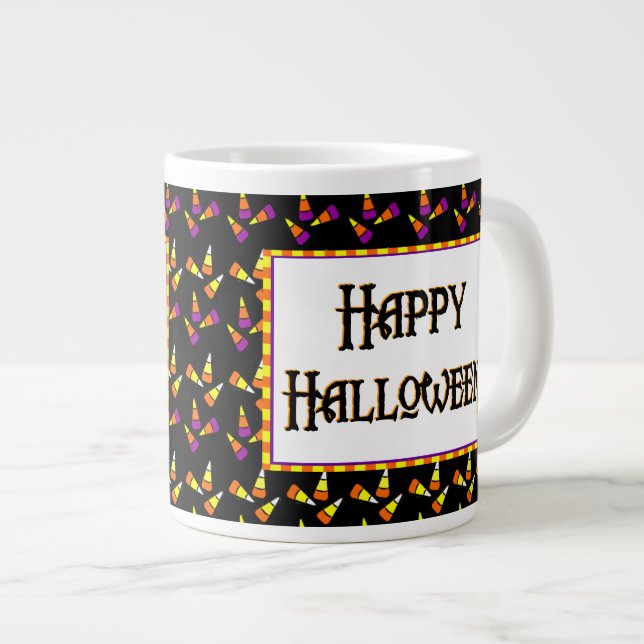 Joyeux Motif de bonbons d'Halloween sur Mug Jumbo  (Devant droit)