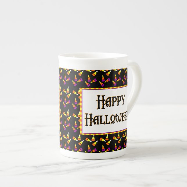Joyeux Motif de bonbons Halloween Mug (Devant droit)