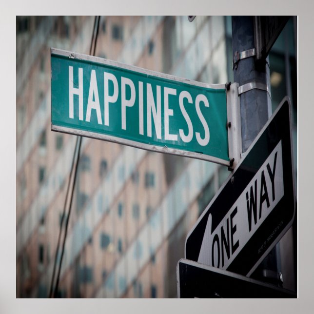 Joyeux Motivation Positive Mots Street Poster (Devant)
