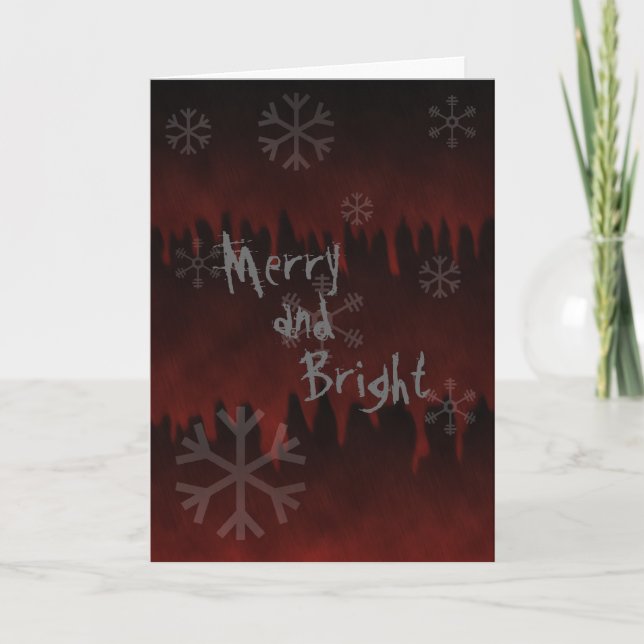 Joyeux N Flocon De Neige Lumineux En Enfer Carte D (Devant)