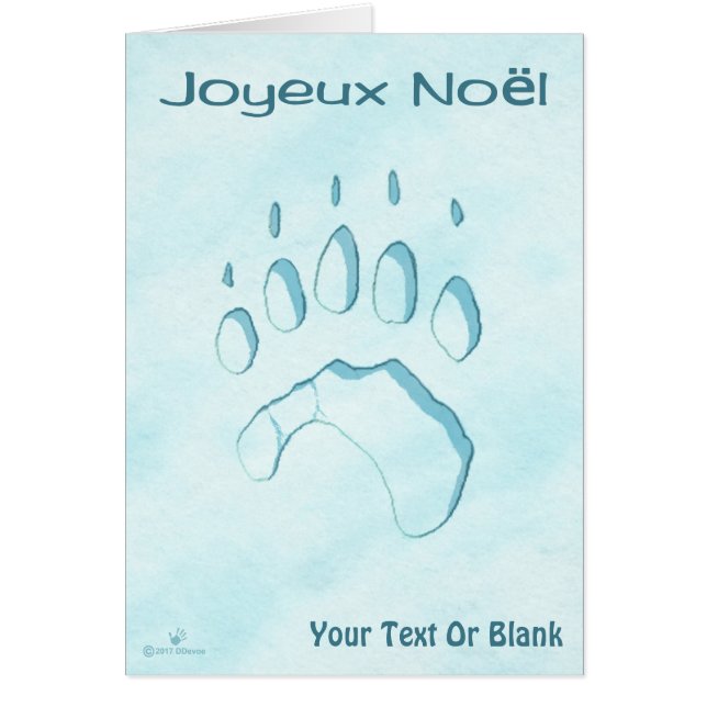 Joyeux Noё l - Empreinte de patte de l'ours polair (Devant)
