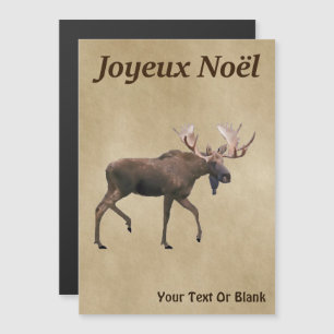 Joyeux Noёl - Bull Moose On Old Paper