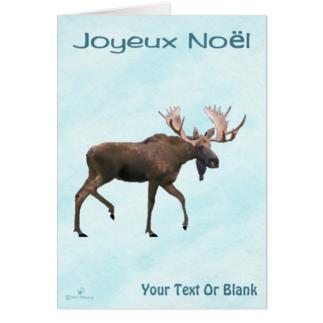 Joyeux Noёl - Bull Moose On Snow (Front)