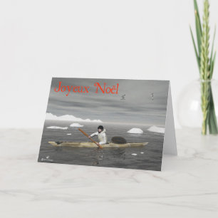Joyeux Noёl - Inuit Kayak Holiday Card