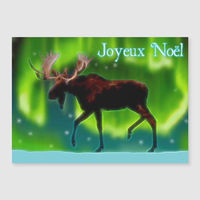 Joyeux Noёl - Northern Lights Moose (Front)
