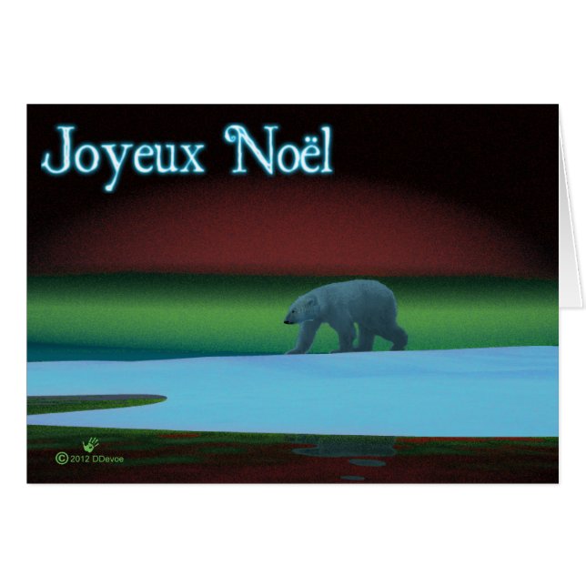 Joyeux Noёl - Polar Lights Polar Bear (Front Horizontal)