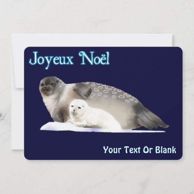 Joyeux Noёl - Ringed Seal Holiday Card (Front)