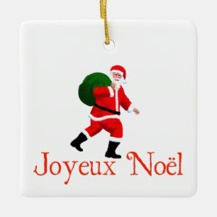 Joyeux Noёl - Santa Claus Ceramic Ornament