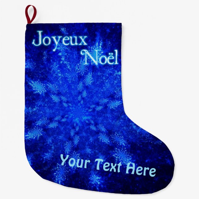 Joyeux Noёl - Snowburst Large Christmas Stocking (Front)