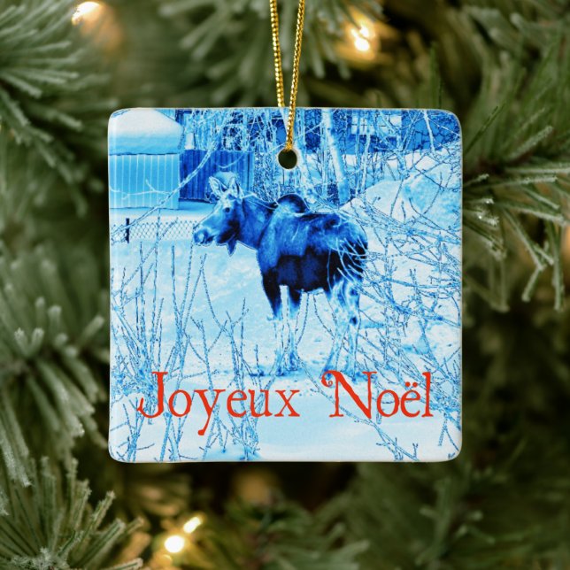 Joyeux Noёl - Urban Moose Ceramic Ornament (Tree)