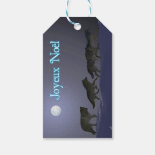 Joyeux Noёl - Wolf Pack Gift Tags