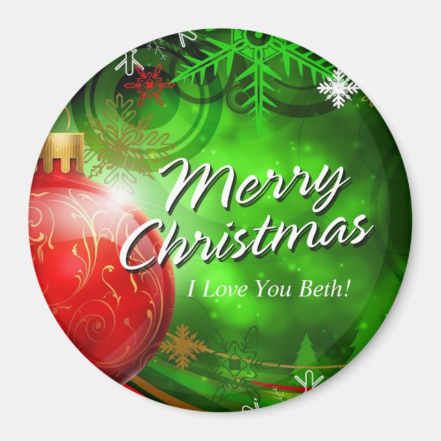 Joyeux Noël 13 Ornament Magnet (Devant)