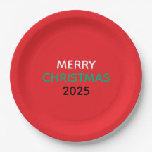 JOYEUX NOËL 2025 ASSIETTES EN PAPIER