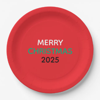 JOYEUX NOËL 2025 ASSIETTES EN PAPIER