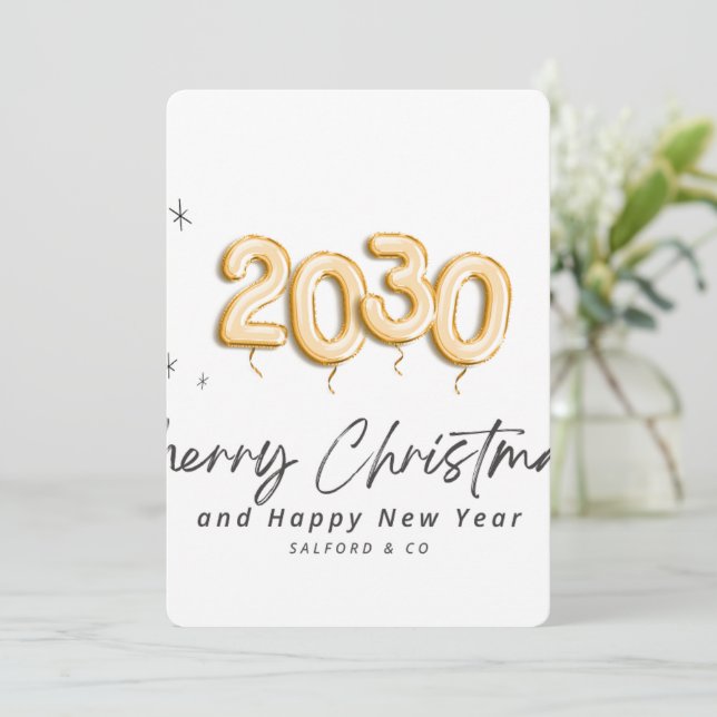 Joyeux Noël 2030 et la carte de Noël du Nouvel An (Debout devant)
