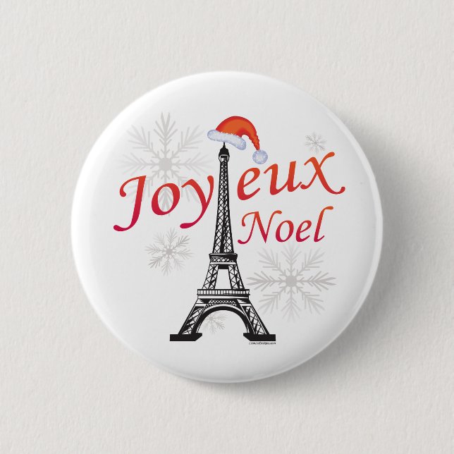 Joyeux Noel 2 Inch Round Button (Front)