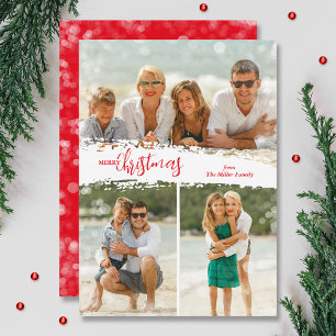 Joyeux Noël 3 Collage de photos Carte de vacances
