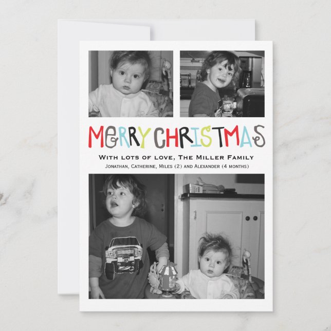 Joyeux Noël 3 photo Carte de vacances (Devant)