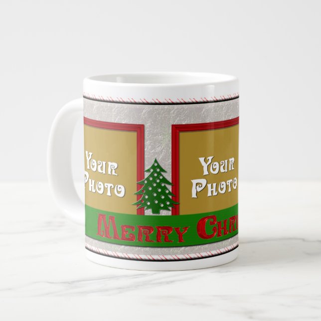Joyeux Noël 3 photos de café Mug (Devant gauche)