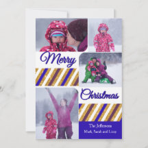 Joyeux Noël 4 Photos Carte personnalisée