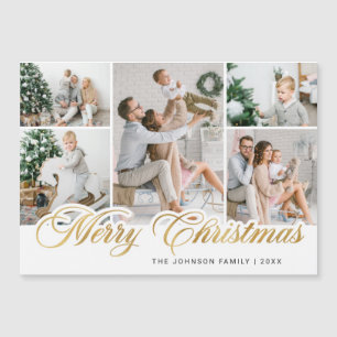Joyeux Noël 5 PHOTO Grey Carte magnétique