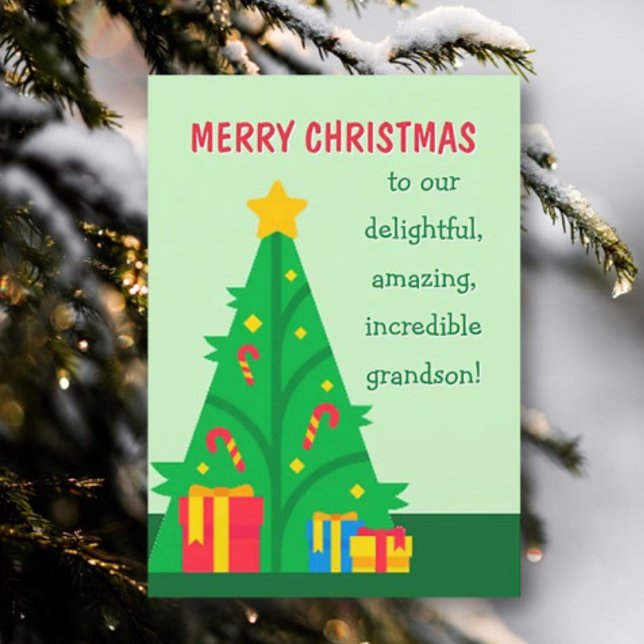 Joyeux Noël à la carte petit-fils (Créateur téléchargé)