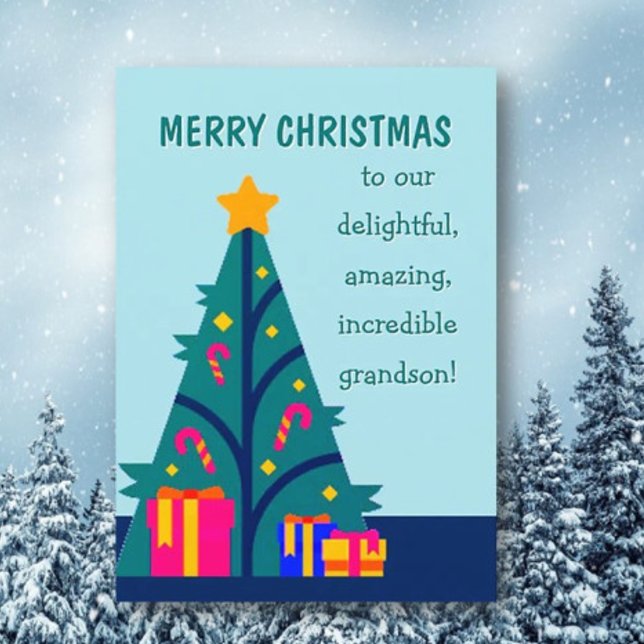 Joyeux Noël à la carte petit-fils (Créateur téléchargé)
