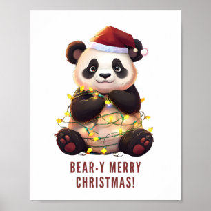 Joyeux Noël à l'ours ! Poster de Panda