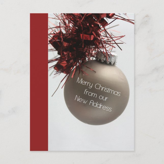 Joyeux Noël à partir de la nouvelle carte d'adress (Devant)