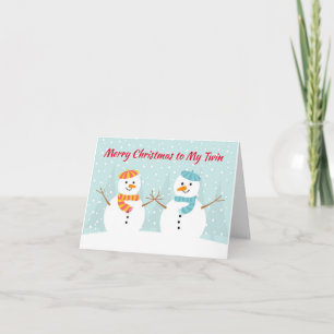 JOYEUX NOËL À UNE CARTE DE "JUMEAU" SPÉCIALE