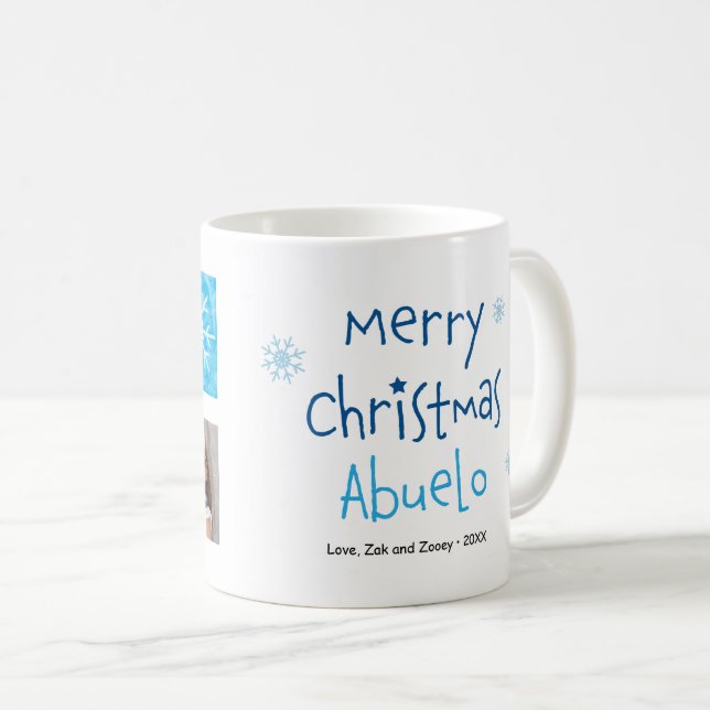 Joyeux Noël Abuelo 2 Photo Custom Mug (Devant droit)