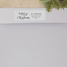 Joyeux Noël Adresse de Retour Moderne Personnalisé