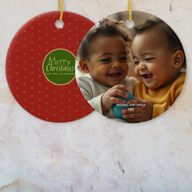 Joyeux Noël Ajouter photo ornement acrylique (Créateur téléchargé)
