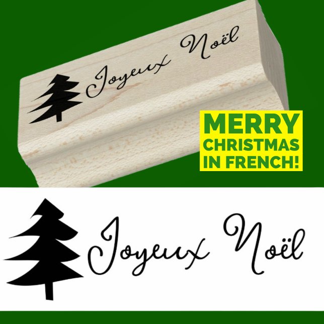 Joyeux Noël and Tree Rubber Stamp (Creator Uploaded)
