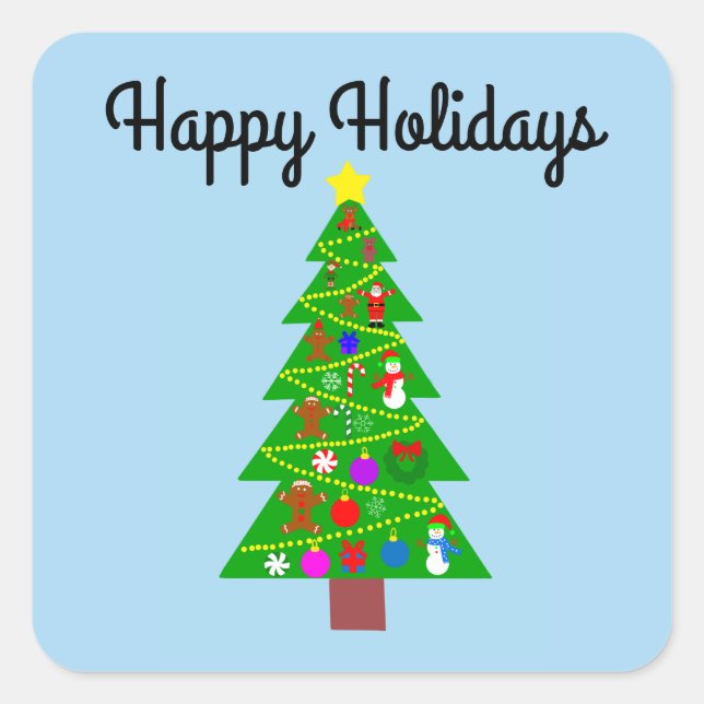 Joyeux Noël Arbre #1-2 Stickers (Devant)