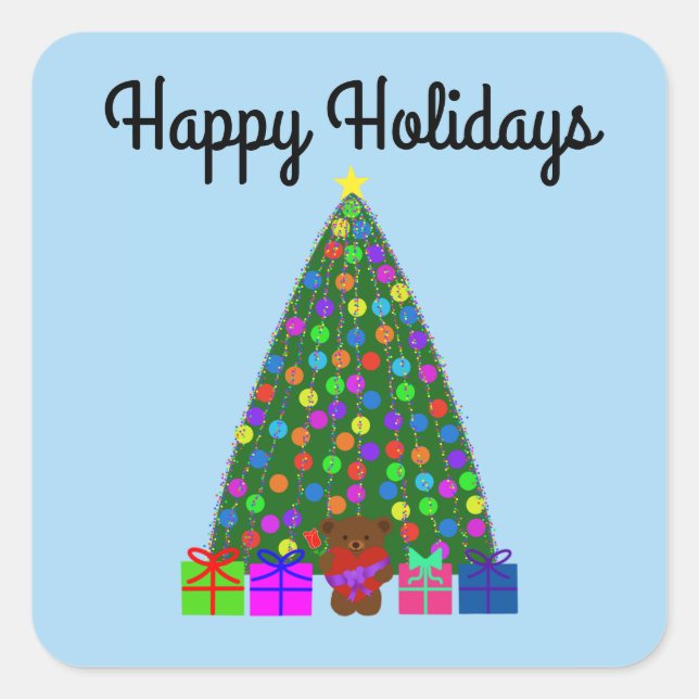 Joyeux Noël Arbre #2-2 Stickers (Devant)