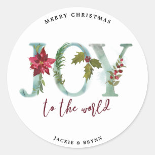 joyeux Noël autocollant cadeau de vacances envelop