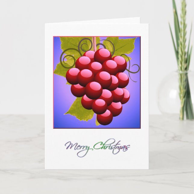 Joyeux Noël avec carte aux raisins (Devant)