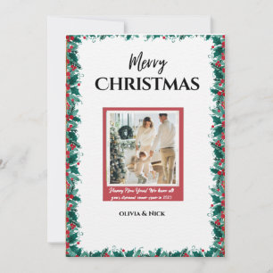 Joyeux Noël avec carte de vacances photo