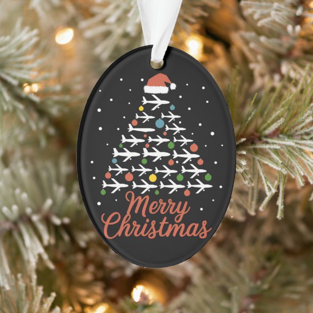 Joyeux Noël Avion Vacances Arbre (Arbre)