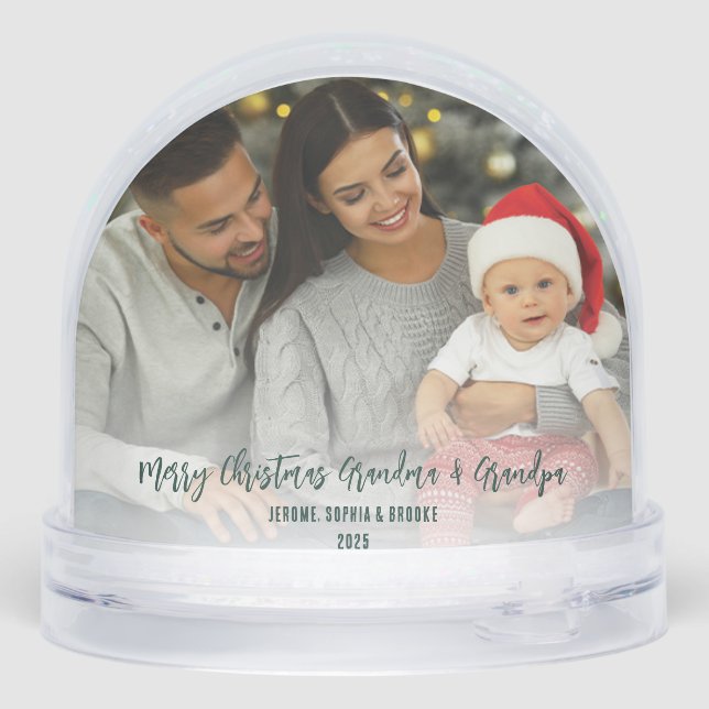Joyeux Noël Baby Photos Personnalisé Grand-mère (Arrière)