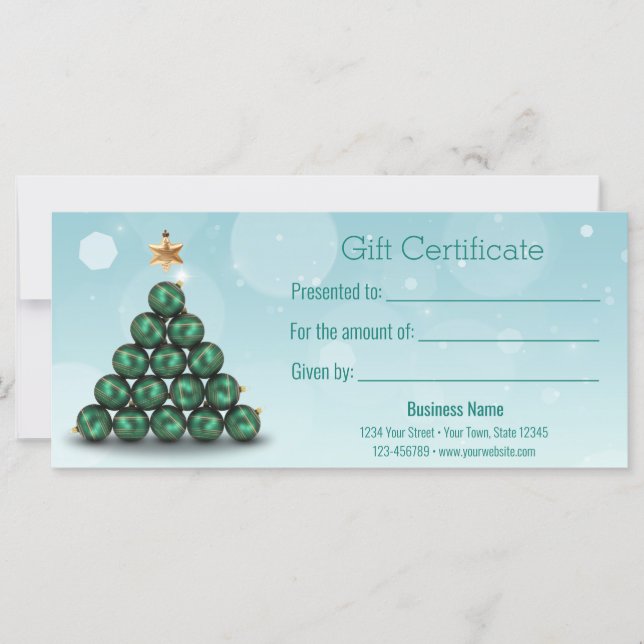 Joyeux Noël Balls Arbre Monnaie Pastel Carte cadea (Devant)