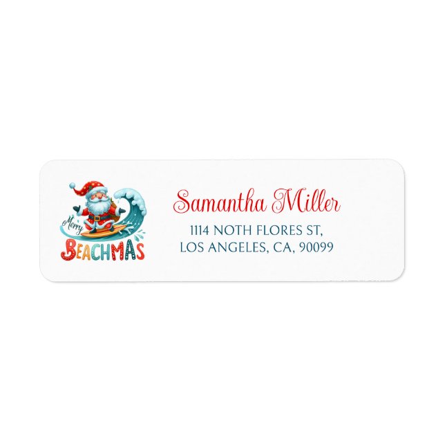 Joyeux Noël Beachmas En Juillet Invitation de fête (Devant)