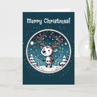 Joyeux Noël Bébé Plié Carte de vacances