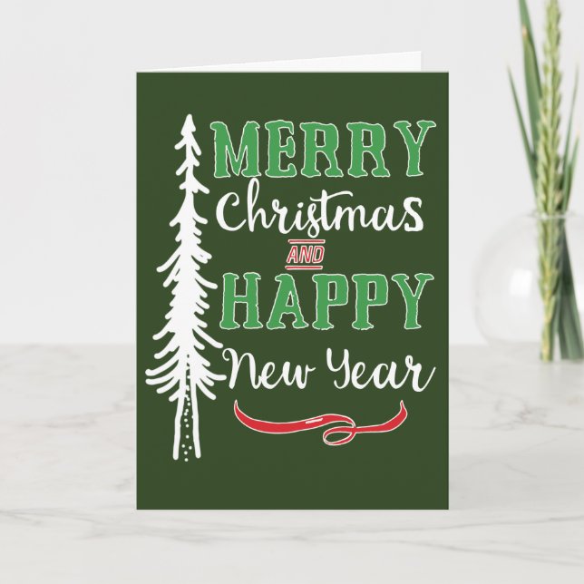 Joyeux Noël Bonne année Carte (Devant)