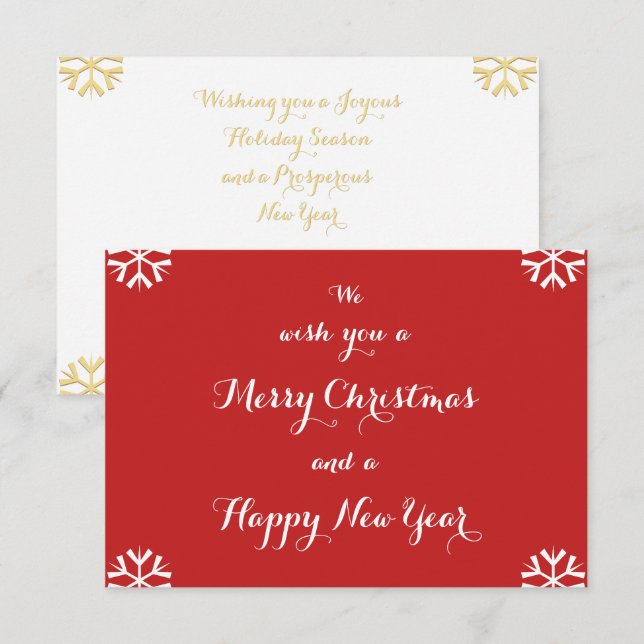 Joyeux Noël Bonne année Carte Fête Personnalisée (Devant / Derrière)