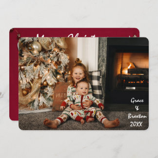 Joyeux Noël Bonne année Carte photo de famille